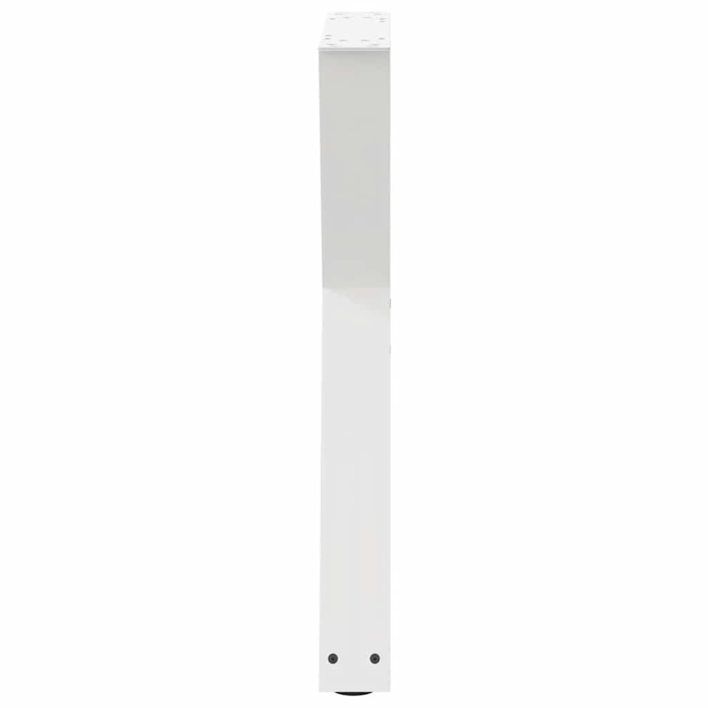 Pieds de table à manger 2 pièces Blanc 60 x (72-73,3) cm Acier - XIOS