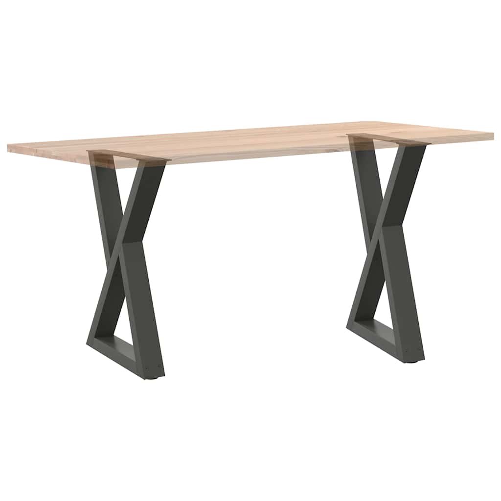 Pieds de table à manger 2 pièces Anthracite 60 x (72-73,3) cm Acier - XIOS