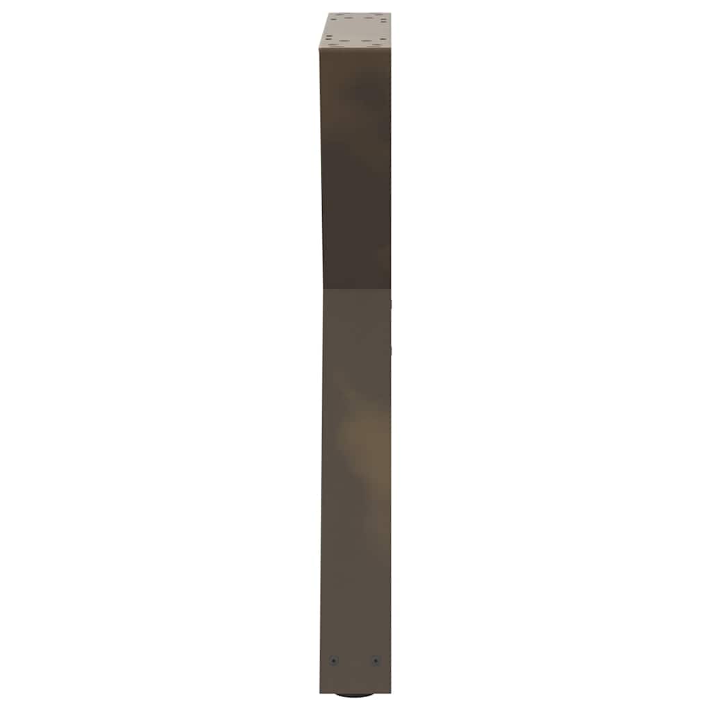 Pieds de table à manger 2 pièces Acier naturel 60 x (72-73,3) cm Acier - XIOS