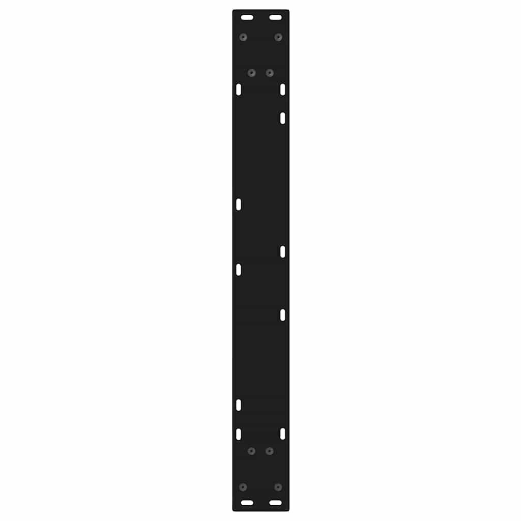 Pieds de table à manger 2 pièces Noir 70 x (72-73,3) cm Acier - XIOS