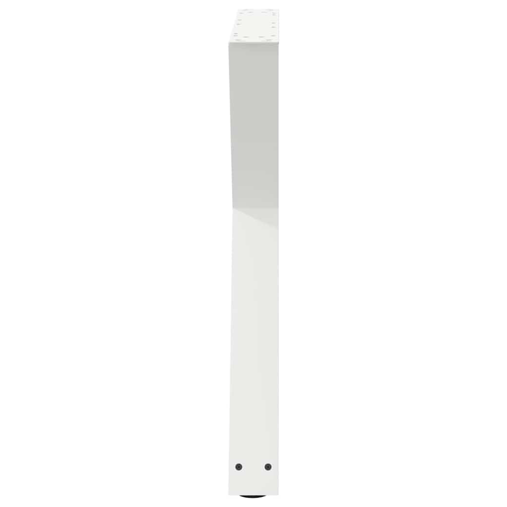 Pieds de table à manger 2 pièces Blanc 70 x (72-73,3) cm Acier - XIOS