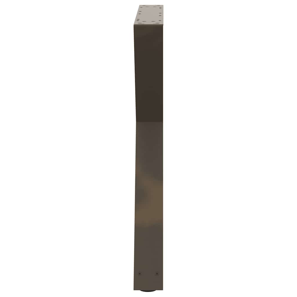 Pieds de table à manger 2 pièces Acier naturel 70 x (72-73,3) cm Acier - XIOS