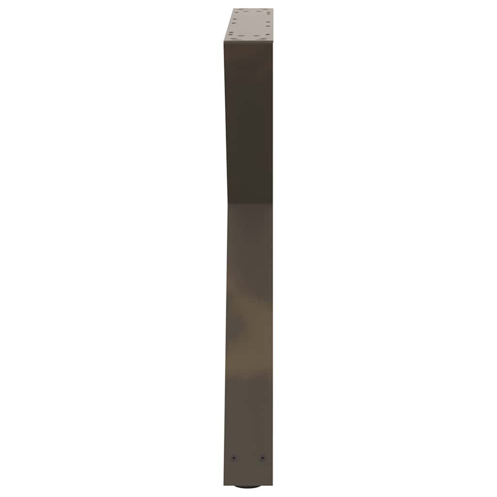 Pieds de table à manger 2 pièces Acier naturel 80 x (72-73,3) cm Acier - XIOS