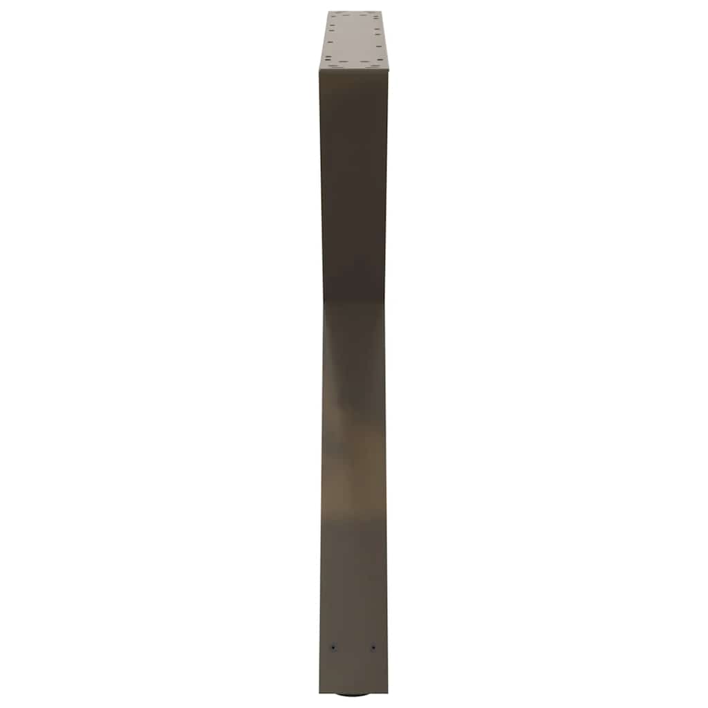 Pieds de table à manger 2 pièces Acier naturel 90 x (72-73,3) cm Acier - XIOS