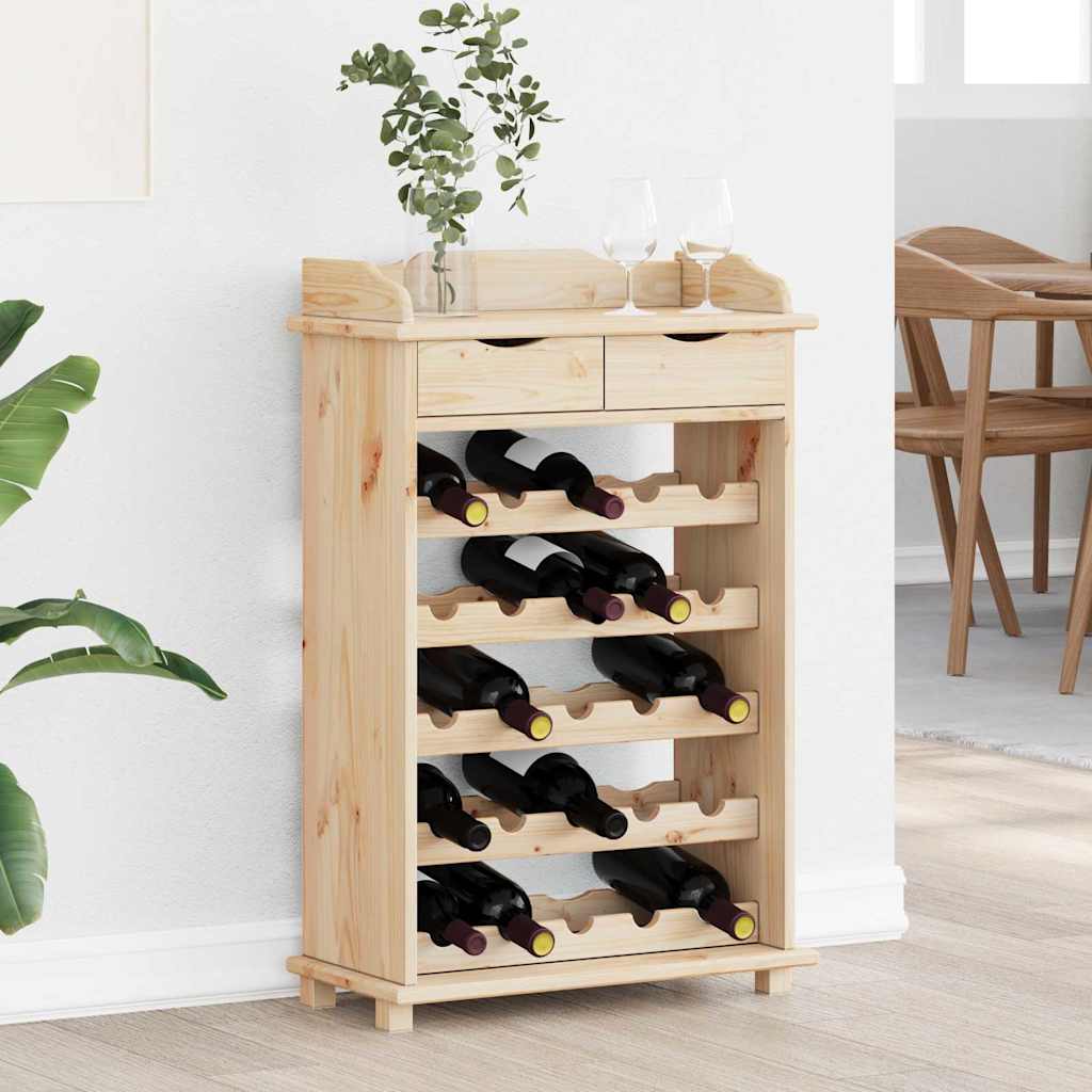 Étagère à vin Marron 90 x 60 x 30 cm Bois de pin massif - XIOS