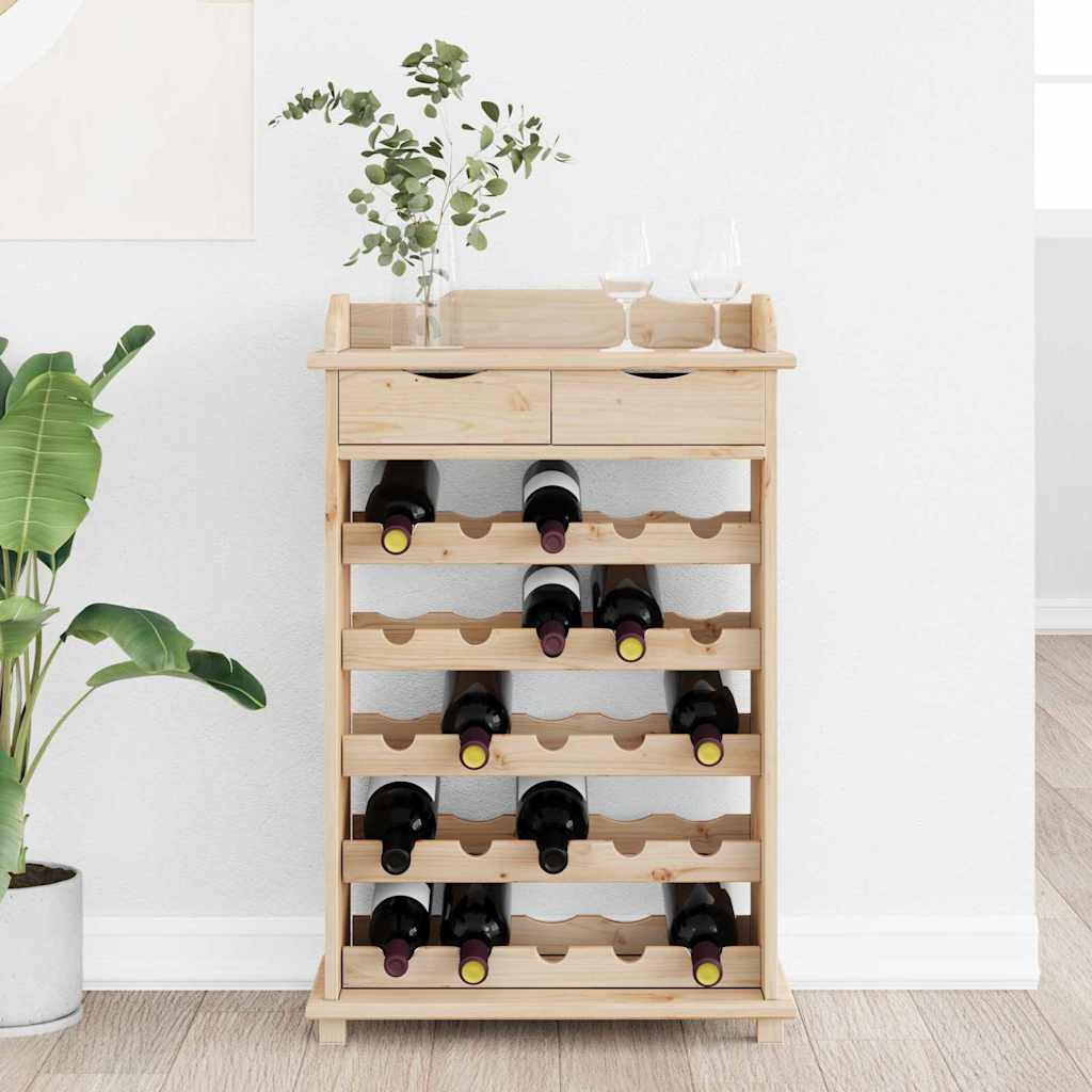 Étagère à vin Marron 90 x 60 x 30 cm Bois de pin massif - XIOS