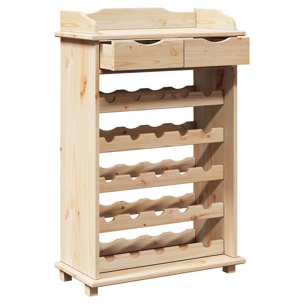 Étagère à vin Marron 90 x 60 x 30 cm Bois de pin massif - XIOS