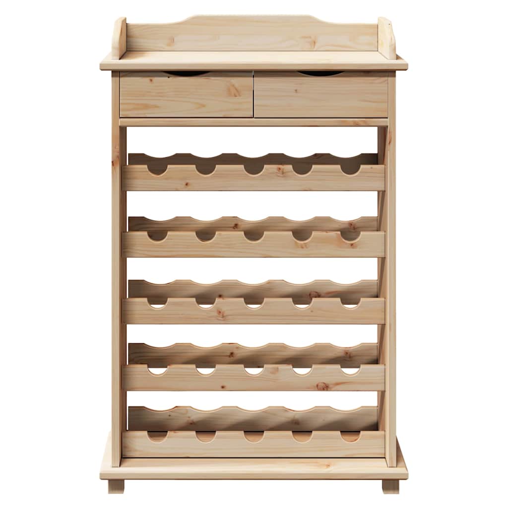 Étagère à vin Marron 90 x 60 x 30 cm Bois de pin massif - XIOS