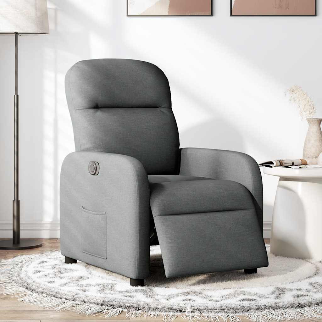 Fauteuil inclinable électrique Gris foncé Tissu - XIOS