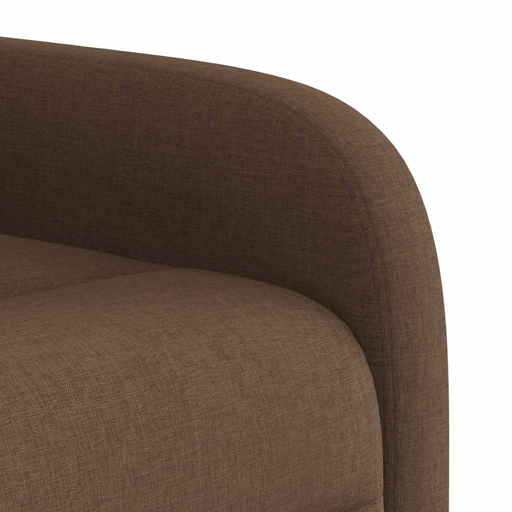 Fauteuil inclinable électrique Marron Tissu