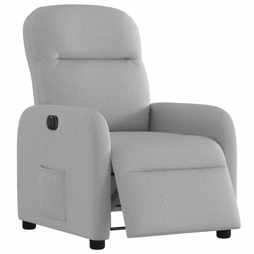 Fauteuil inclinable électrique gris nuage tissu - XIOS