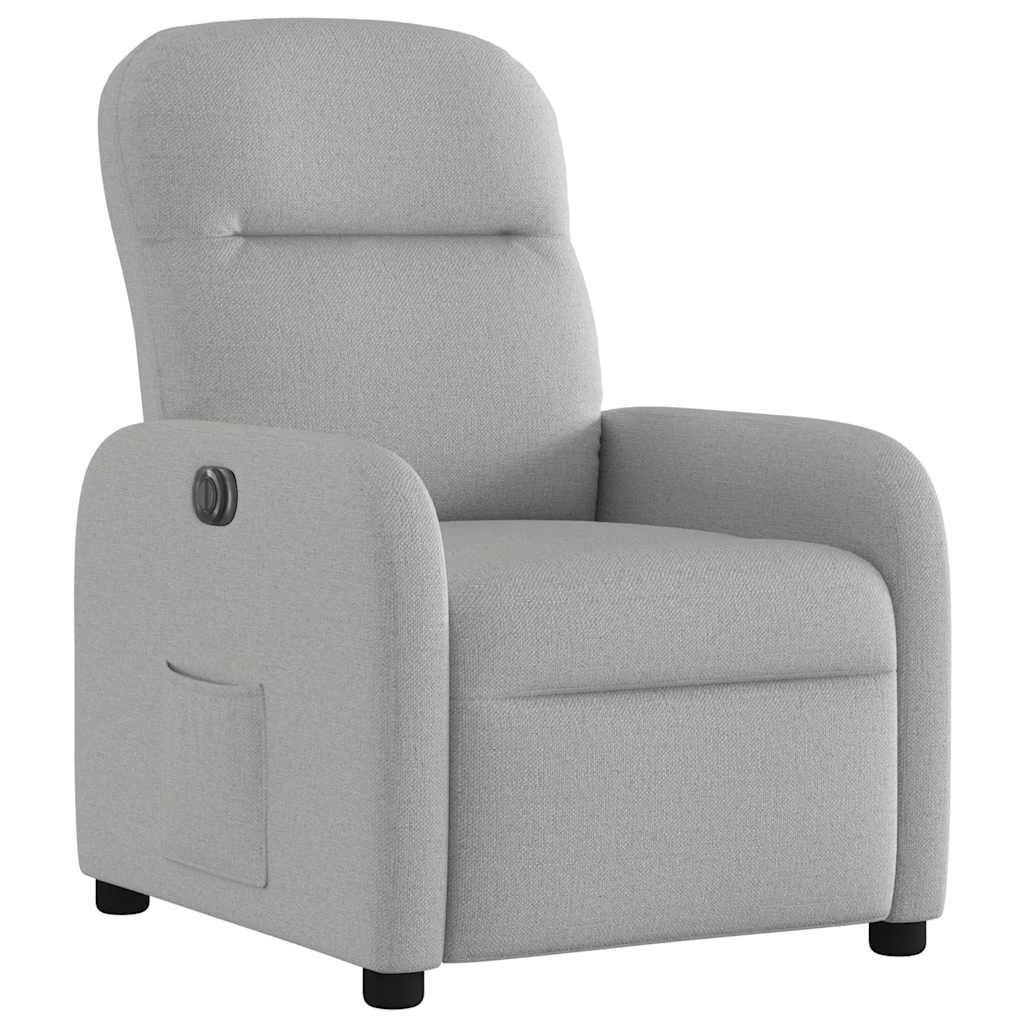 Fauteuil inclinable électrique gris nuage tissu - XIOS