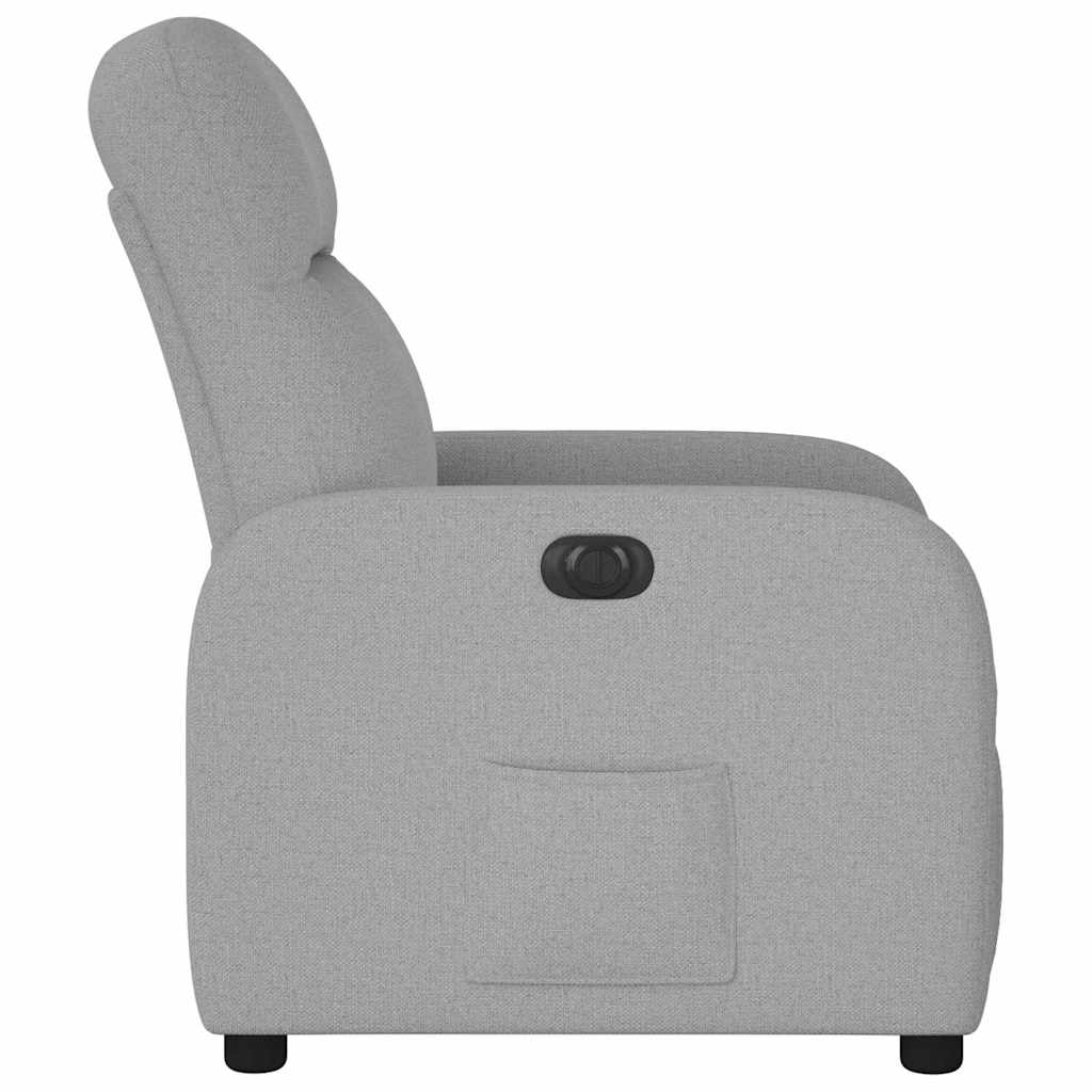 Fauteuil inclinable électrique gris nuage tissu - XIOS