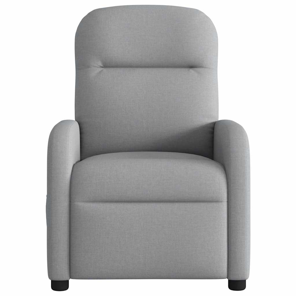 Fauteuil de massage inclinable électrique gris clair tissu - XIOS
