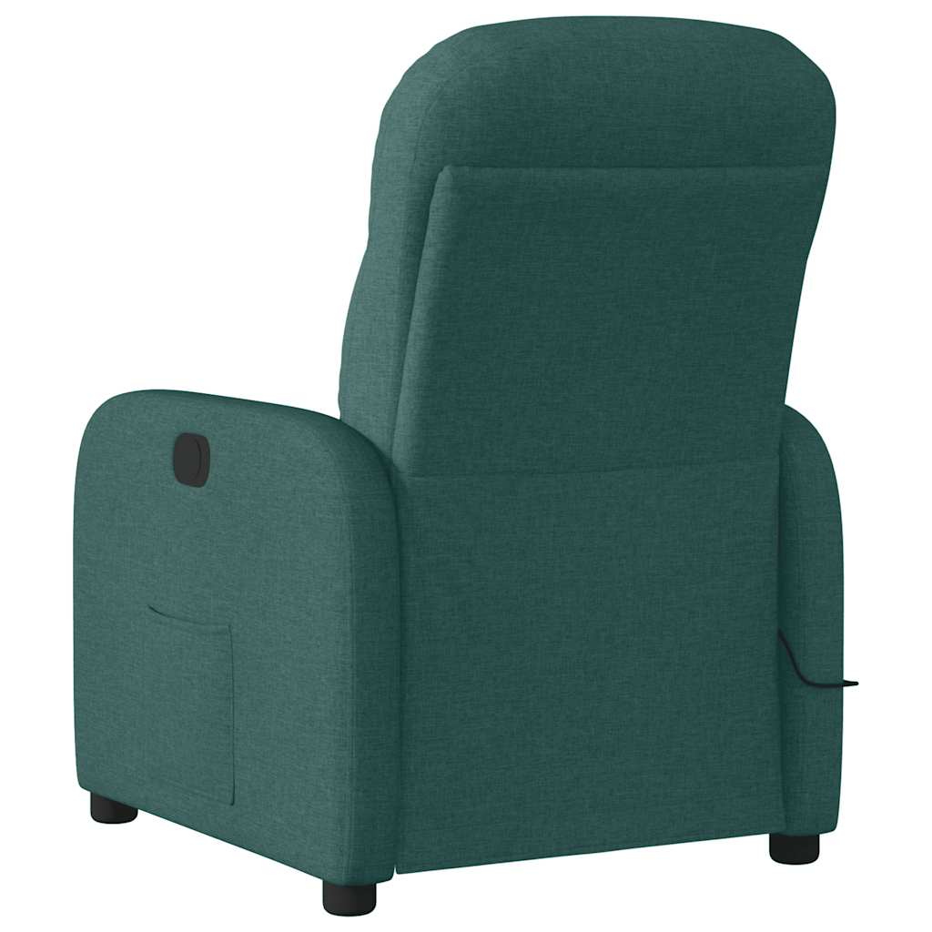 Fauteuil de massage inclinable électrique Vert foncé Tissu - XIOS