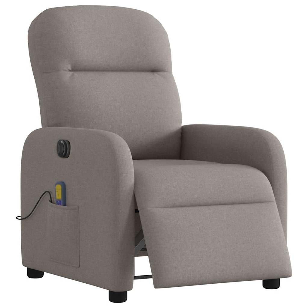 Fauteuil de massage inclinable électrique Taupe Tissu - XIOS