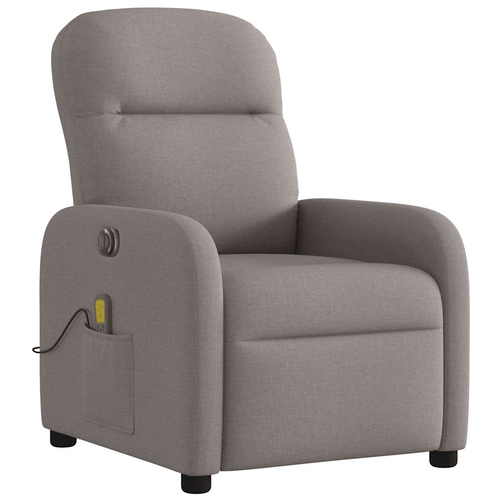 Fauteuil de massage inclinable électrique Taupe Tissu - XIOS