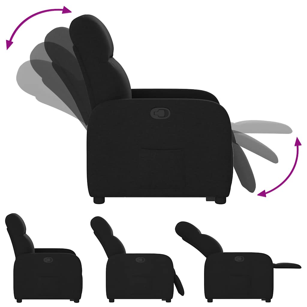 Fauteuil inclinable noir tissu