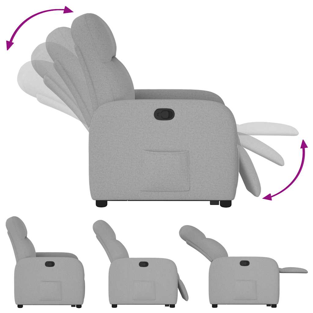 Fauteuil inclinable gris nuage tissu - XIOS