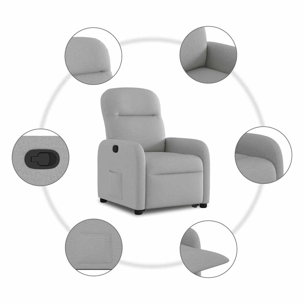 Fauteuil inclinable gris nuage tissu - XIOS