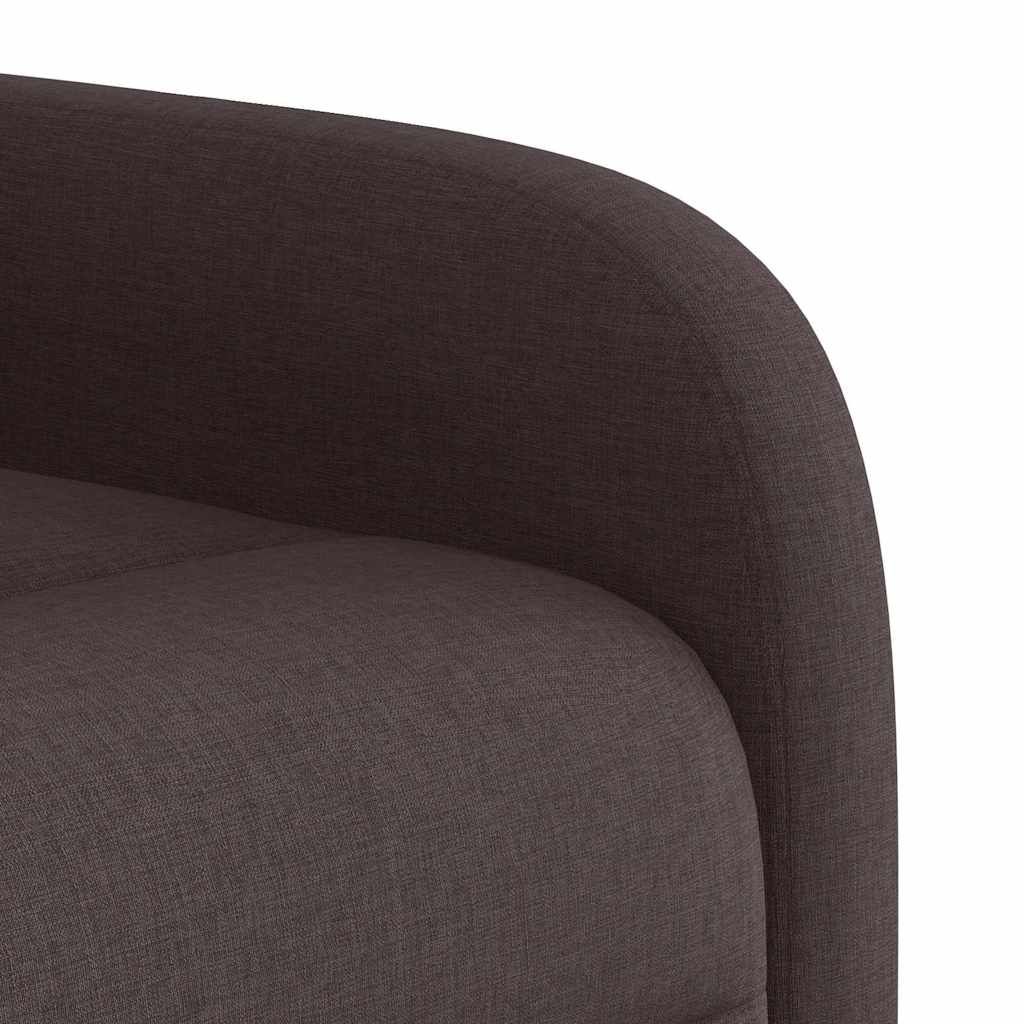Fauteuil inclinable électrique marron foncé tissu