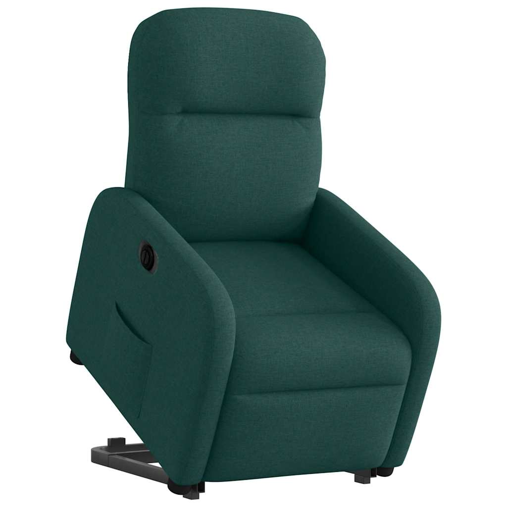 Fauteuil inclinable électrique vert foncé tissu - XIOS