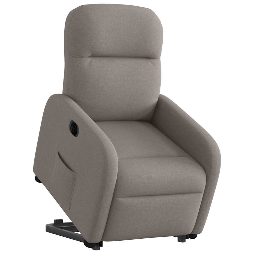 Fauteuil inclinable électrique taupe tissu - XIOS