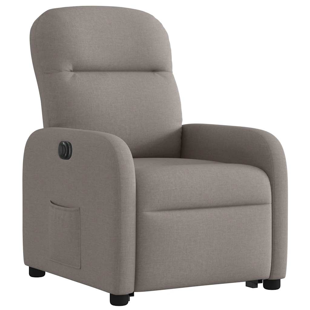Fauteuil inclinable électrique taupe tissu - XIOS