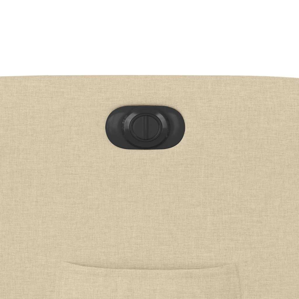 Fauteuil inclinable électrique crème tissu