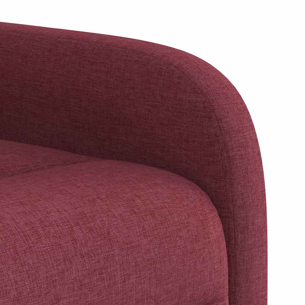 Fauteuil inclinable de massage électrique Rouge bordeaux Tissu