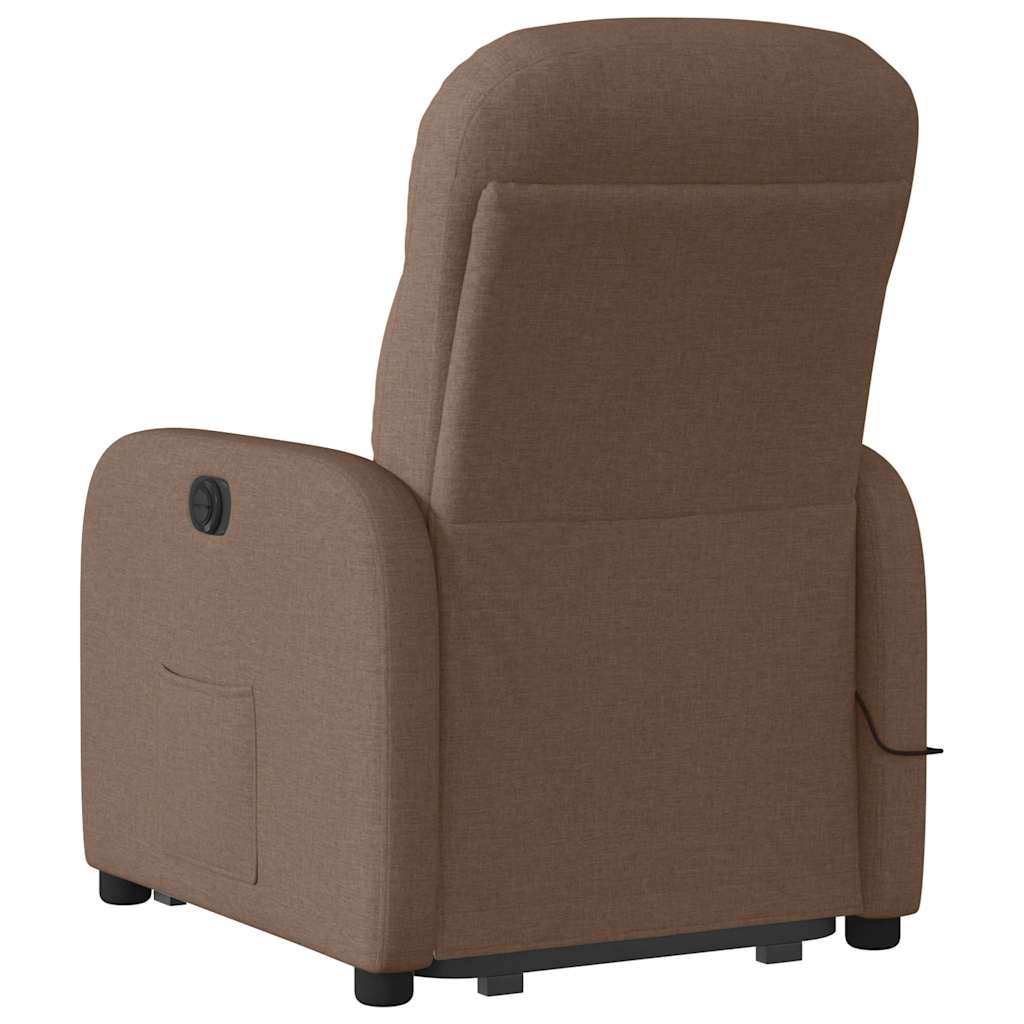 Fauteuil inclinable de massage électrique Marron Tissu - XIOS