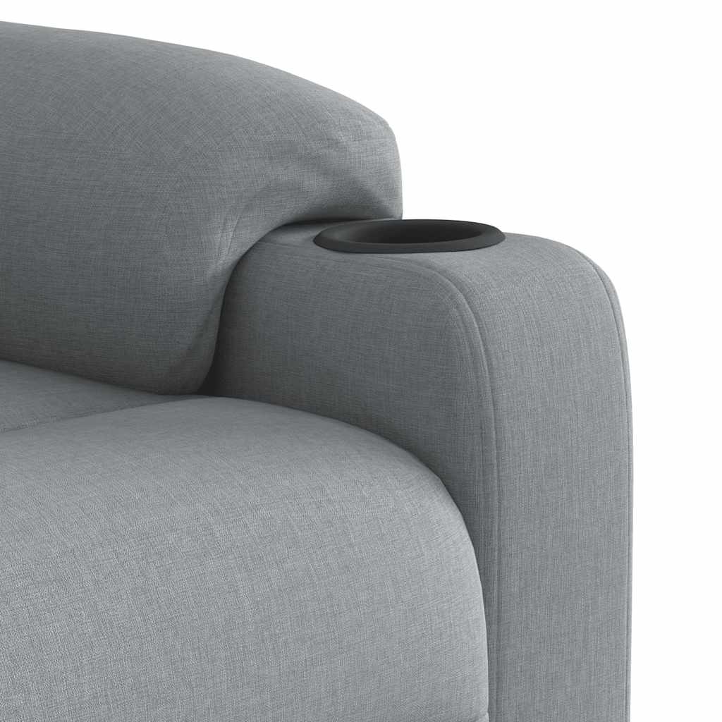 Fauteuil inclinable électrique Gris clair Tissu