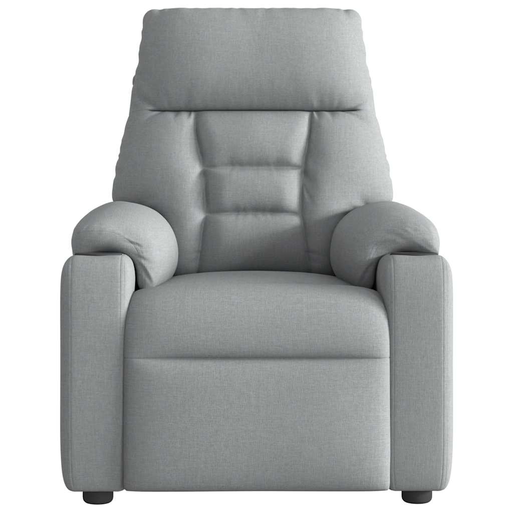 Fauteuil inclinable électrique Gris clair Tissu