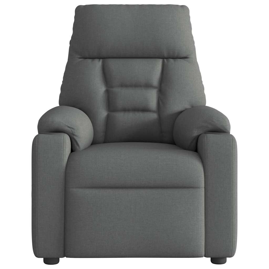 Fauteuil inclinable électrique Gris foncé Tissu