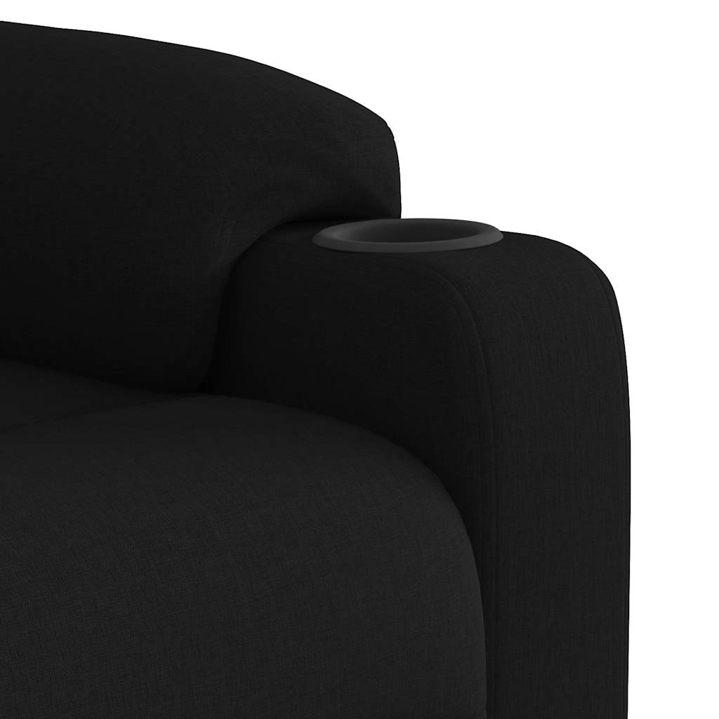 Fauteuil inclinable électrique Noir Tissu