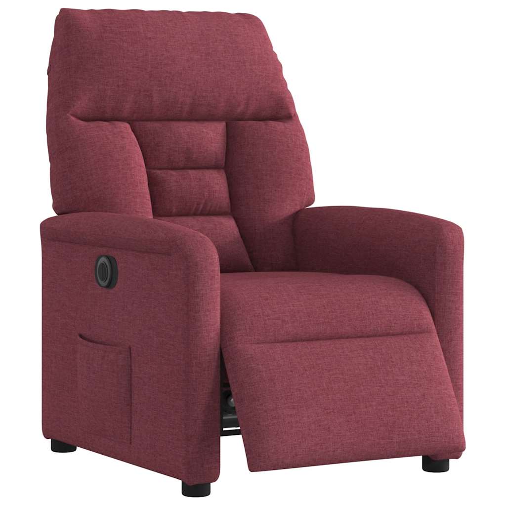 Fauteuil inclinable électrique Rouge bordeaux Tissu - XIOS