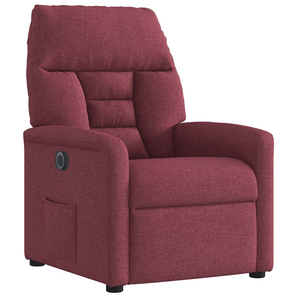 Fauteuil inclinable électrique Rouge bordeaux Tissu - XIOS