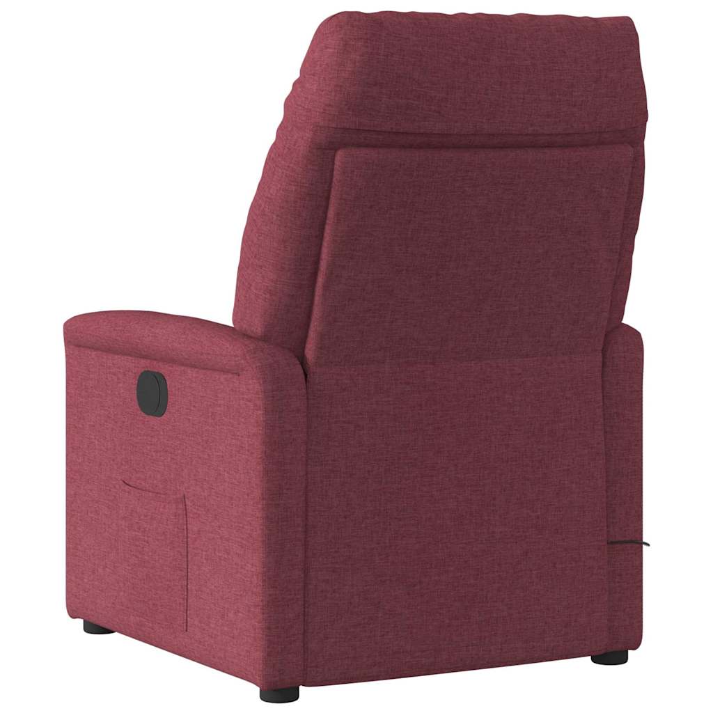 Fauteuil inclinable électrique Rouge bordeaux Tissu - XIOS