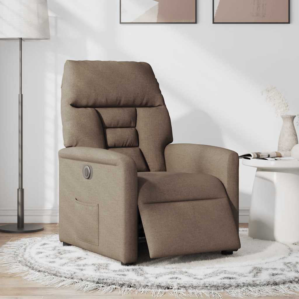 Fauteuil inclinable électrique Marron Tissu - XIOS
