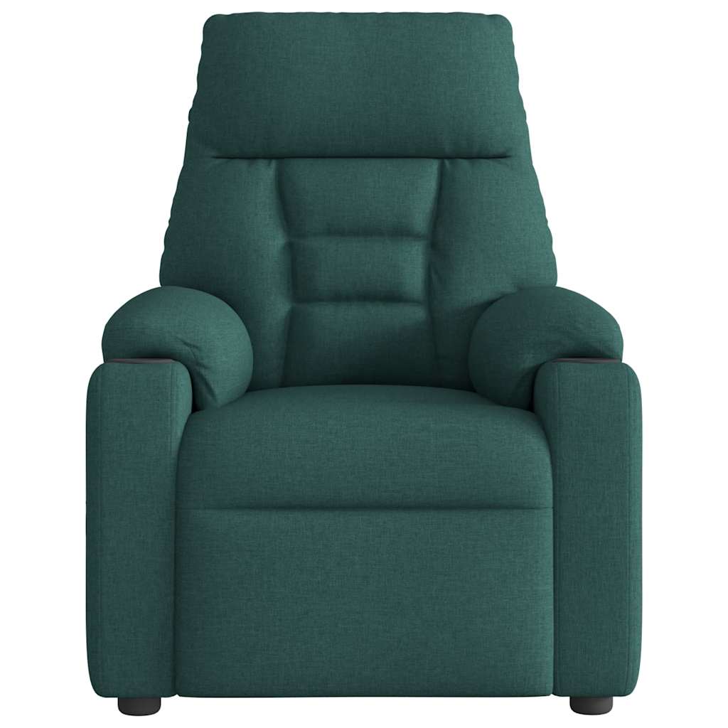 Fauteuil inclinable électrique Vert foncé Tissu