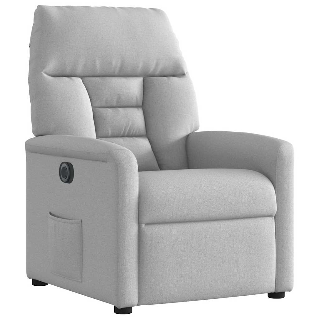 Fauteuil inclinable électrique gris nuage tissu - XIOS