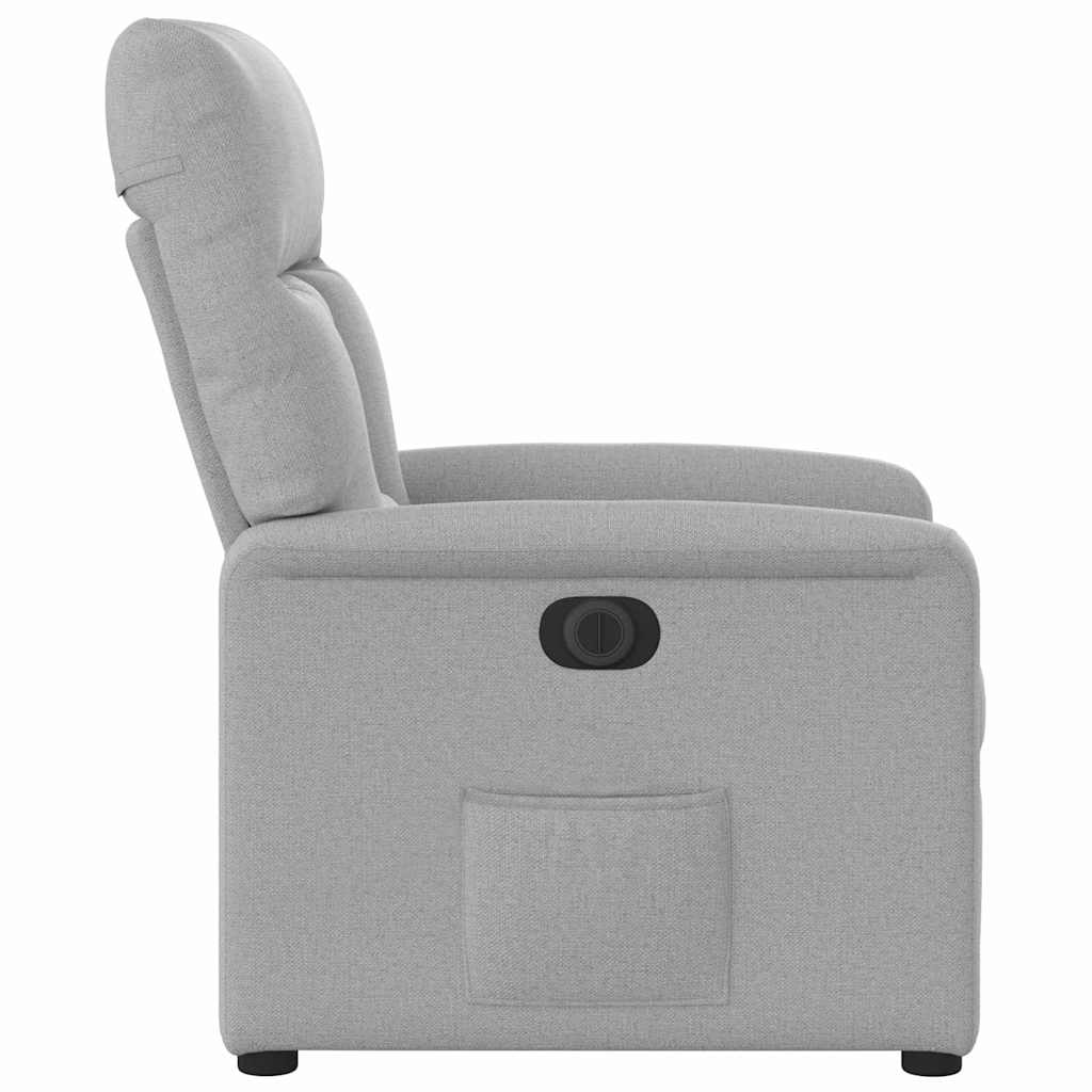 Fauteuil inclinable électrique gris nuage tissu - XIOS