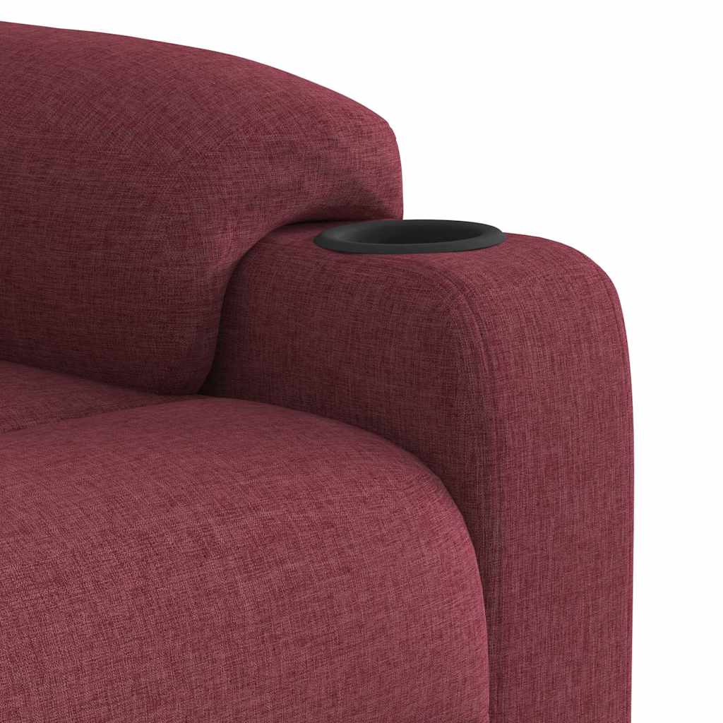 Fauteuil de massage inclinable électrique Rouge bordeaux Tissu