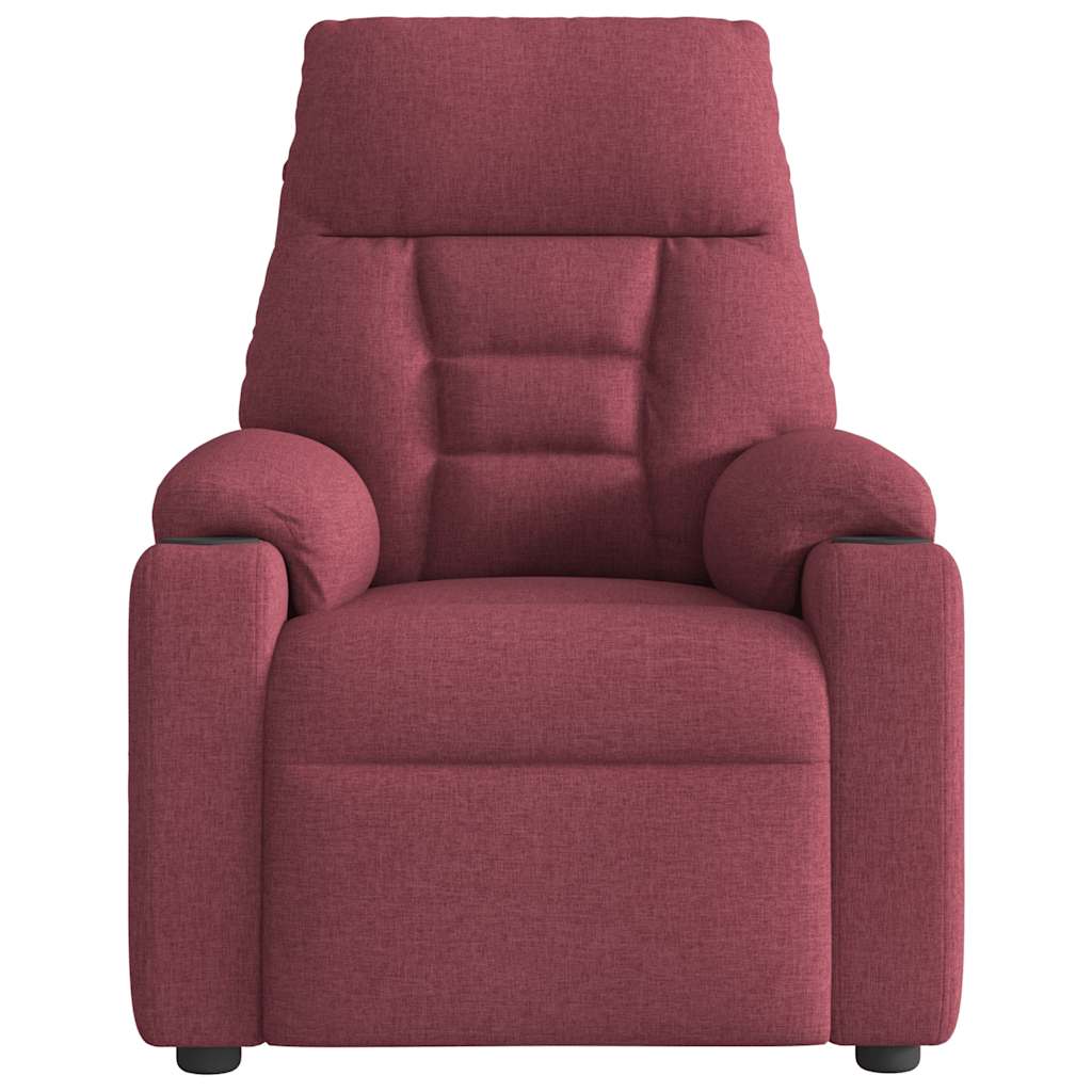 Fauteuil de massage inclinable électrique Rouge bordeaux Tissu