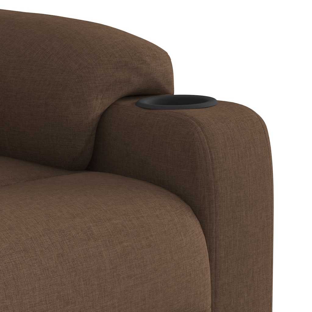 Fauteuil inclinable de massage électrique marron tissu Fauteuils vidaXL