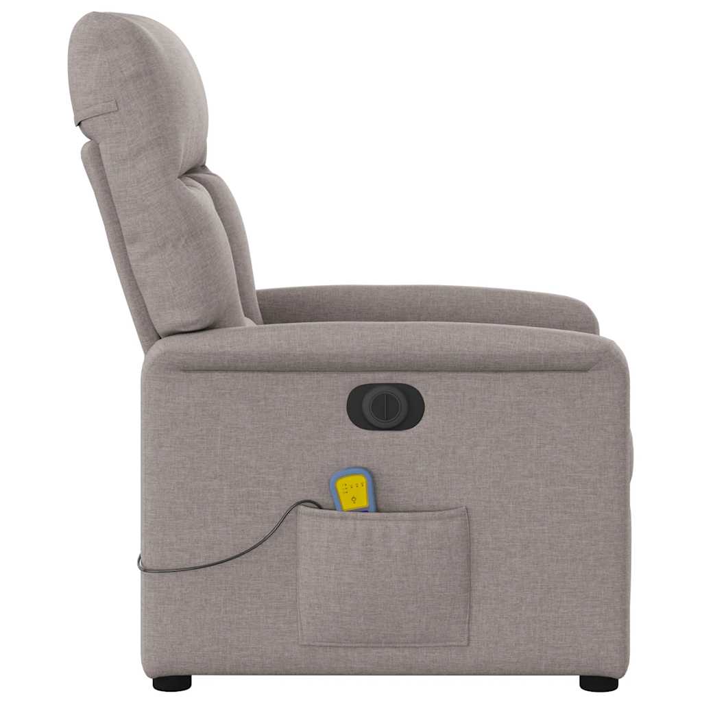Fauteuil de massage inclinable électrique Taupe Tissu - XIOS