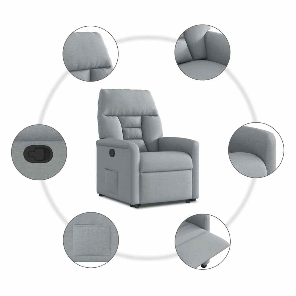 Fauteuil inclinable Gris clair Tissu - XIOS
