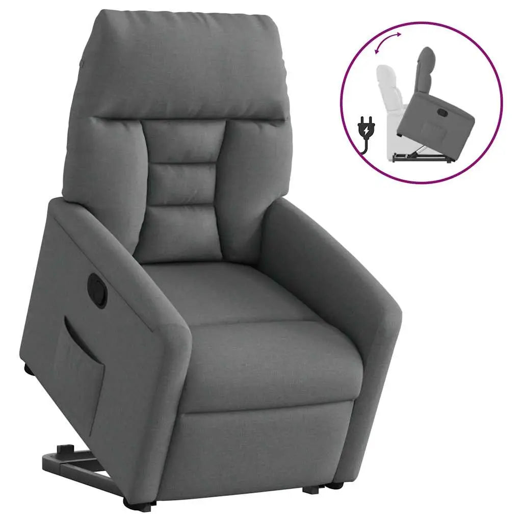 Fauteuil inclinable Gris foncé Tissu - XIOS