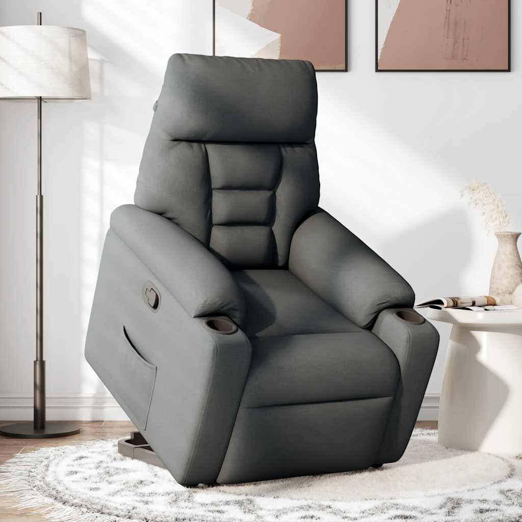 Fauteuil inclinable Gris foncé Tissu