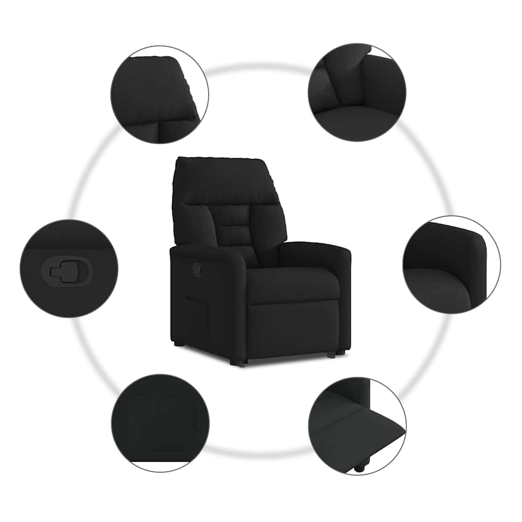 Fauteuil inclinable noir tissu - XIOS